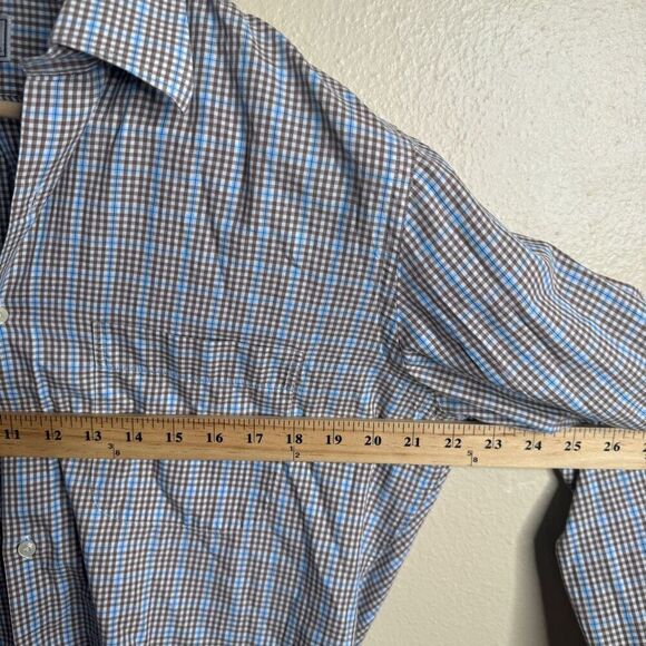 Peter Millar Shirt Mens Medium Button Up Long Sleeve Plaid Classic Casual - Picture 9 of 10